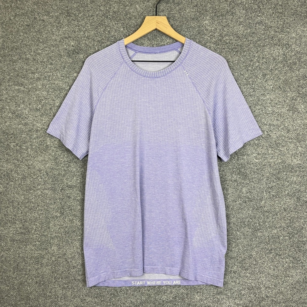 Lululemon Metal Vent Tech Shirt Mens Large Purple Excellent Short Sleeve Tee